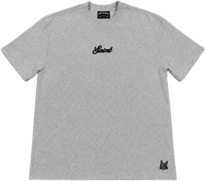 Saint French Terry Grey/Black T-Shirt