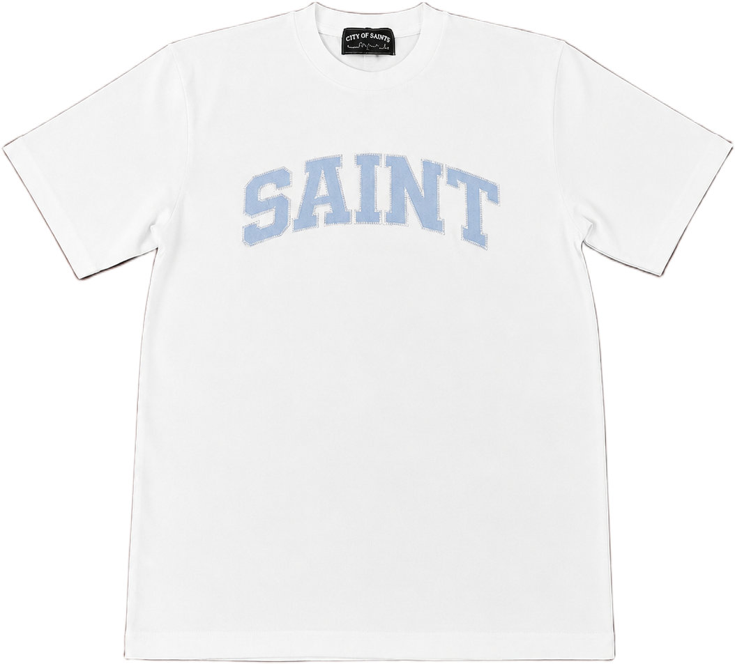 Saint Heavyweight Blue/White T-Shirt