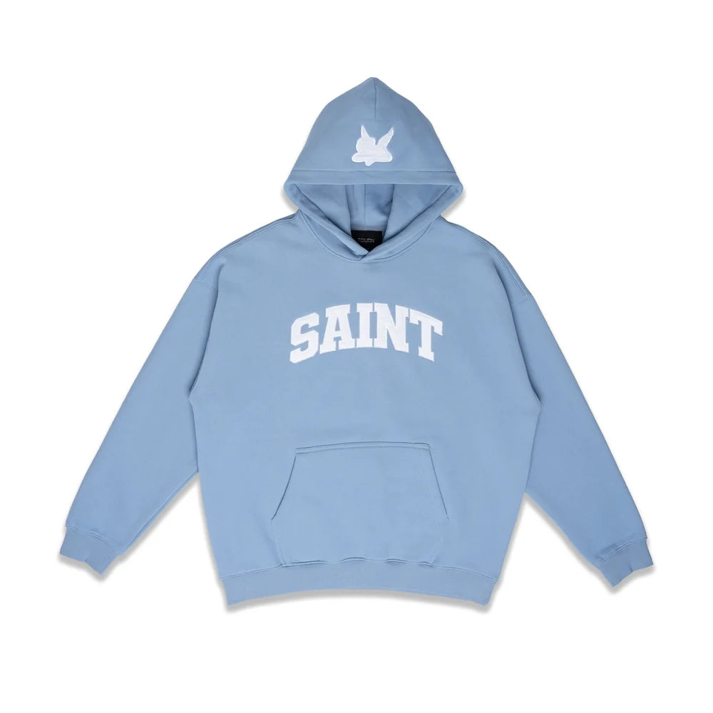 Saint Heavyweight Brushed Hoodie Azure
