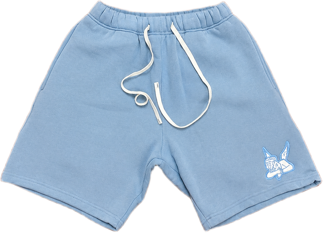 Saint Heavyweight Fleece Shorts White/Blue