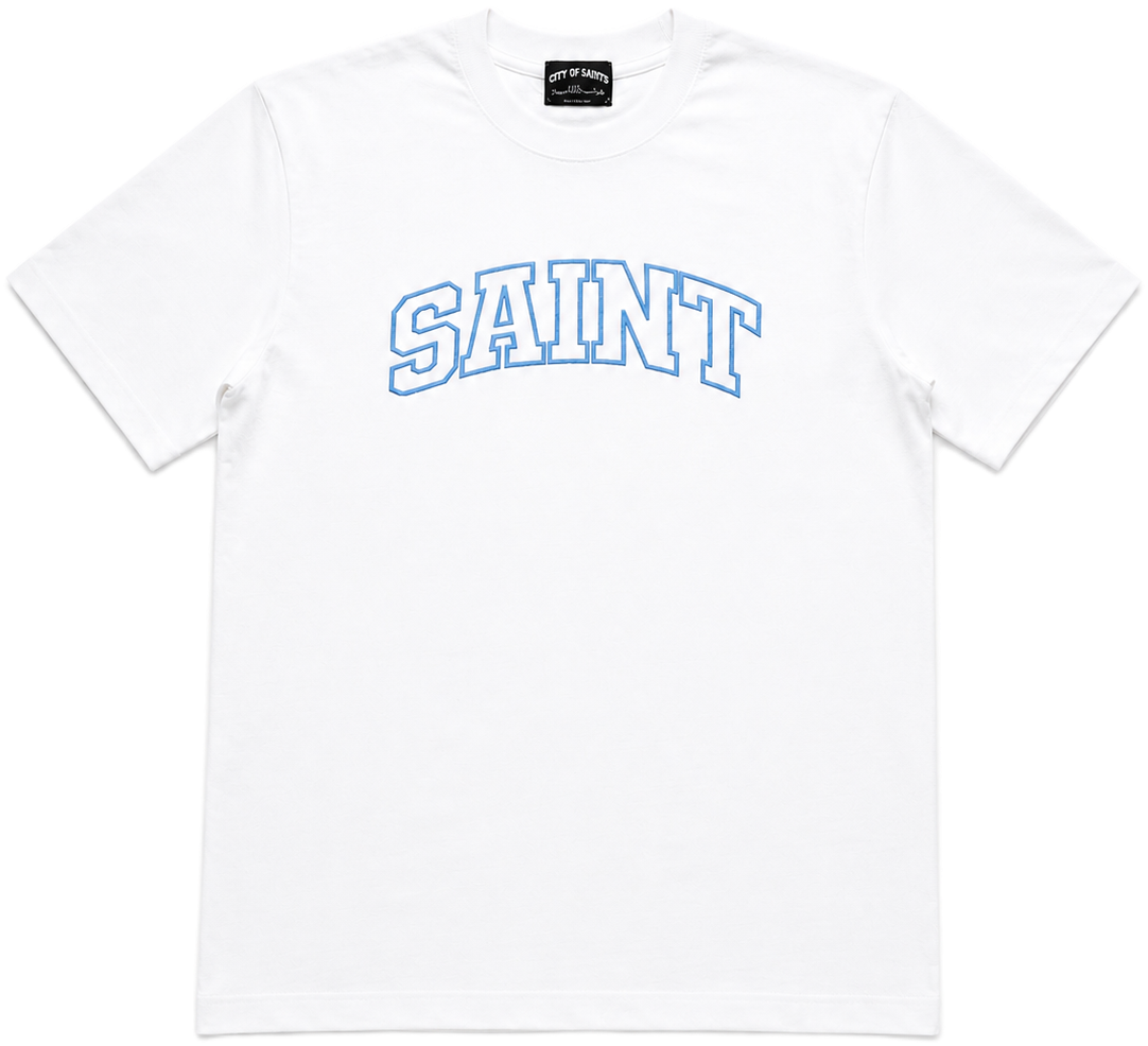 Saint Heavywheight White/Blue T-Shirt