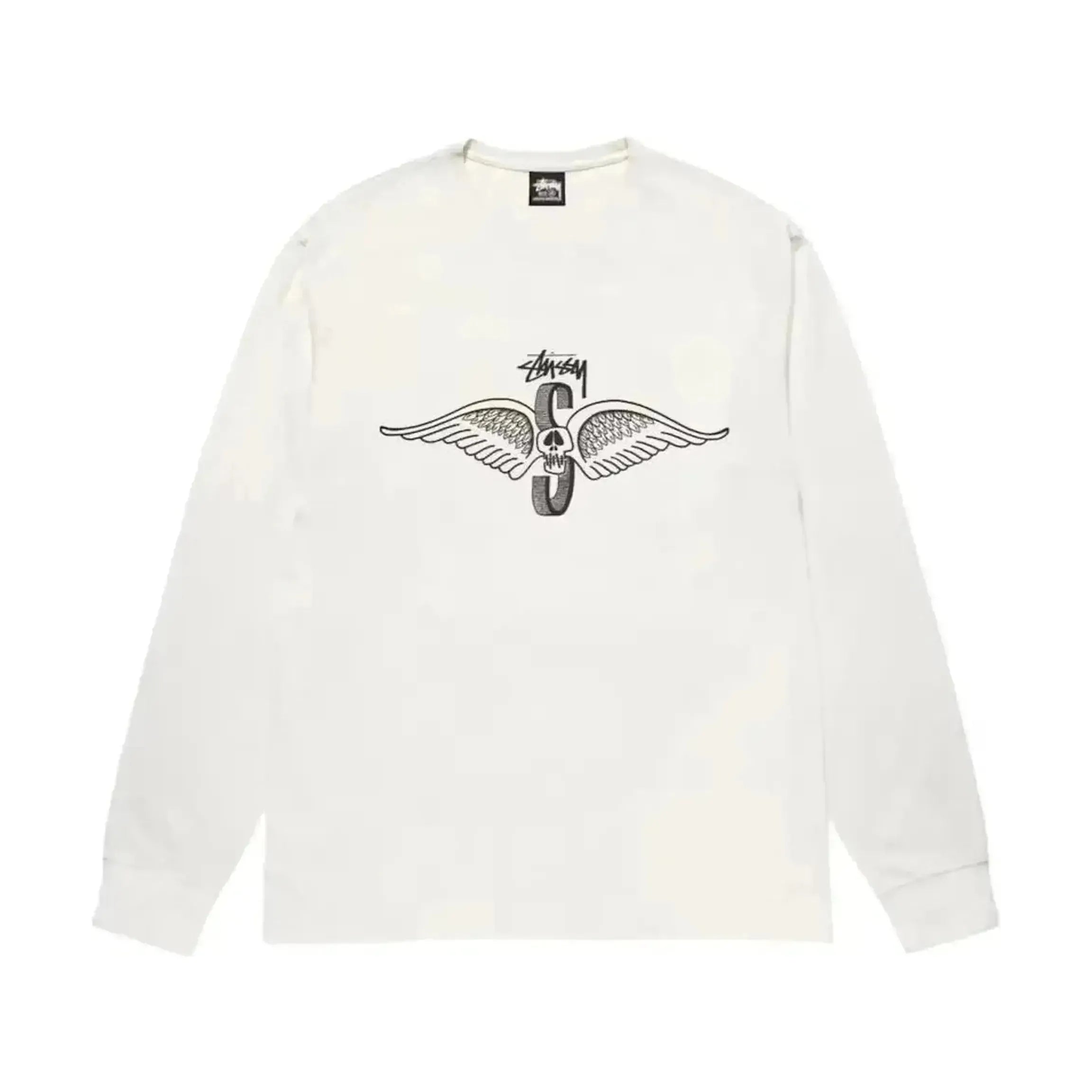 Stussy Skull Wings L/S Pigment Dyed Tee Natural