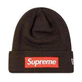 Supreme Brown New Era Box Logo Beanie