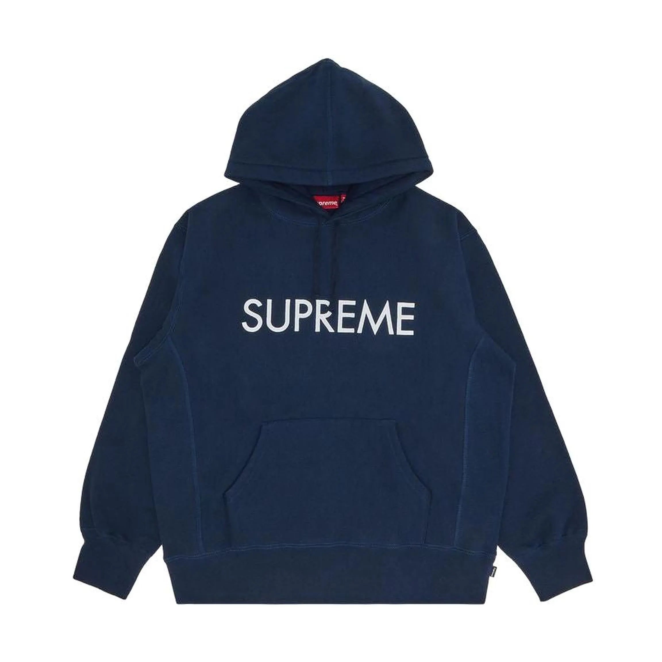 Supreme Capital Hooded Sweatshirt 'Navy'