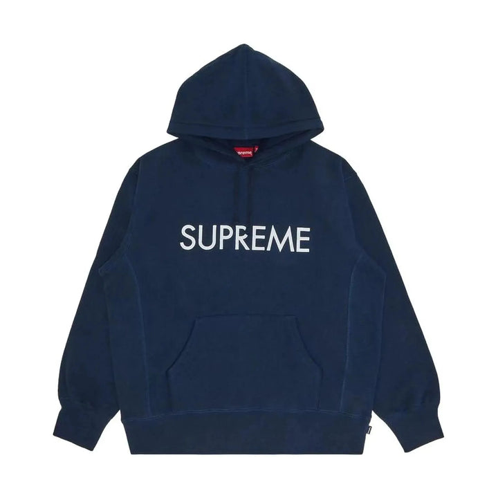 Supreme Capital Hooded Sweatshirt 'Navy'