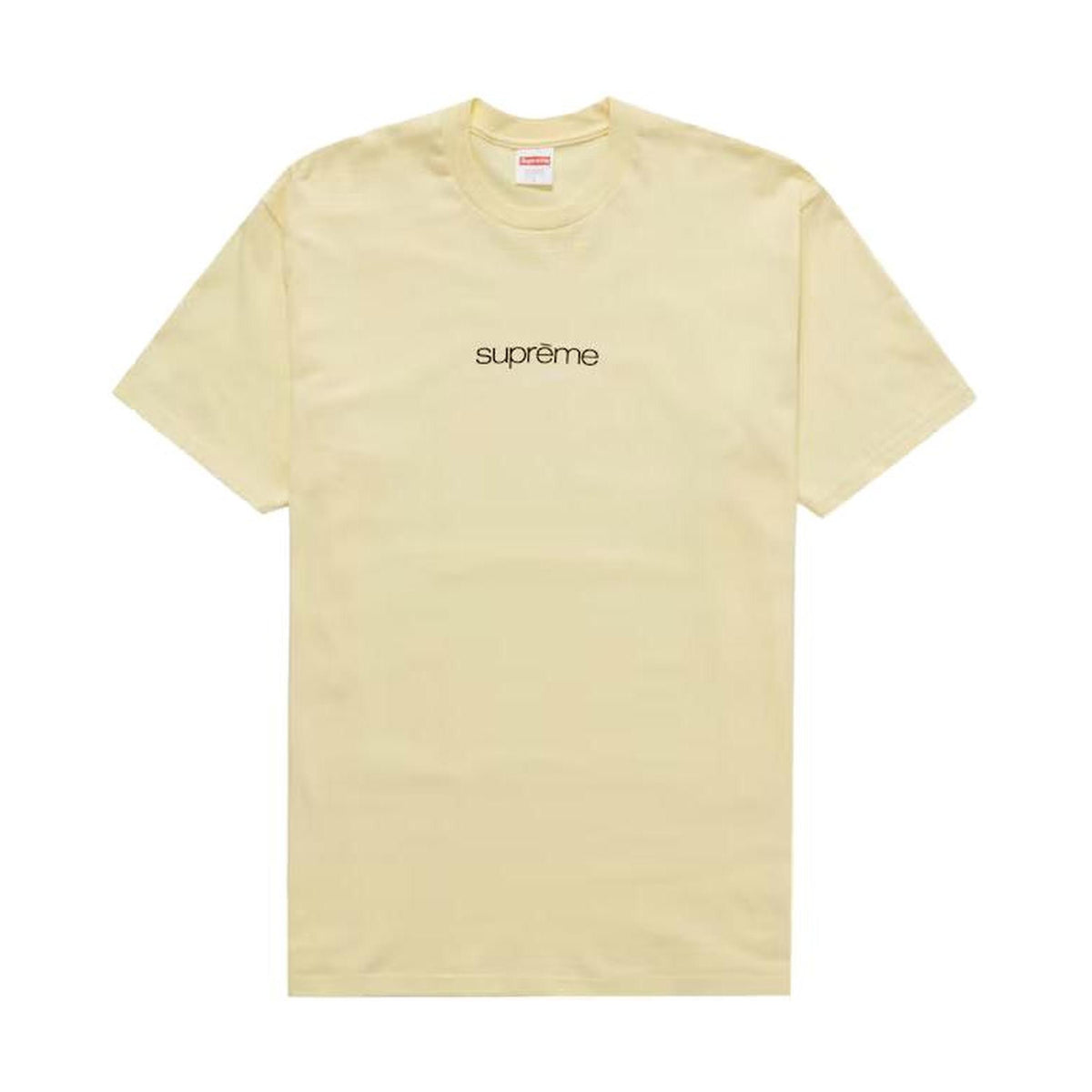 Supreme Classic Logo Tee Pale Yellow