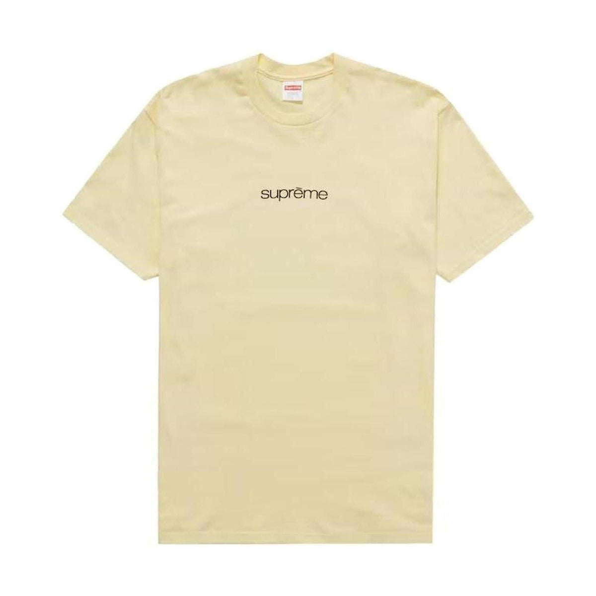 Supreme Classic Logo Tee Pale Yellow
