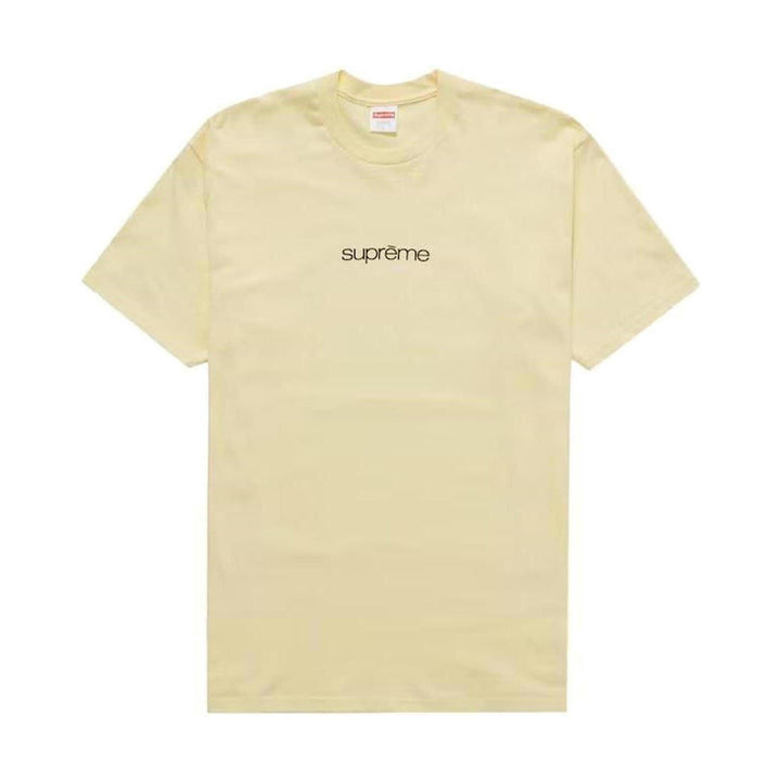Supreme Classic Logo Tee Pale Yellow