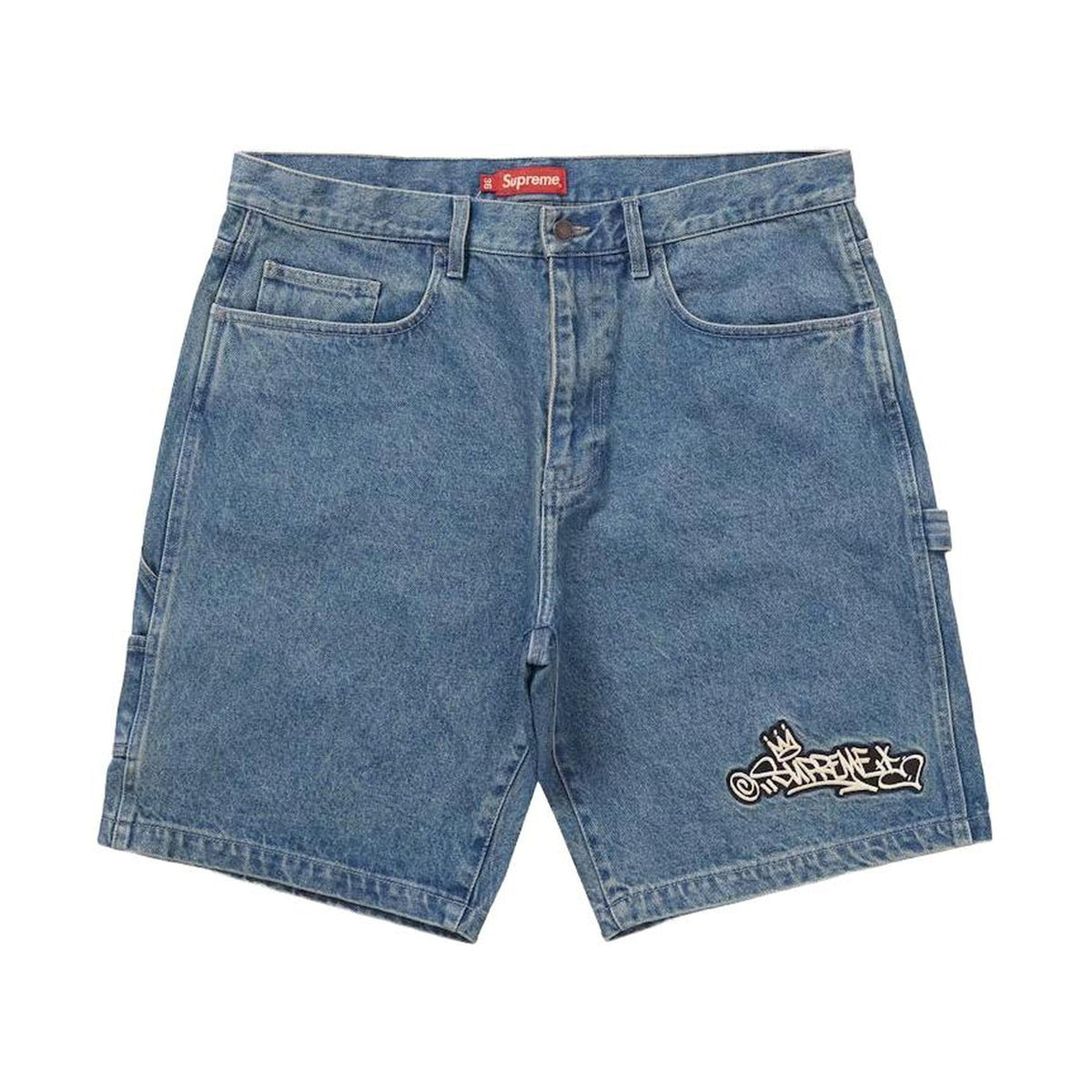 Supreme Handstyle Denim Painter Short 'Blue'