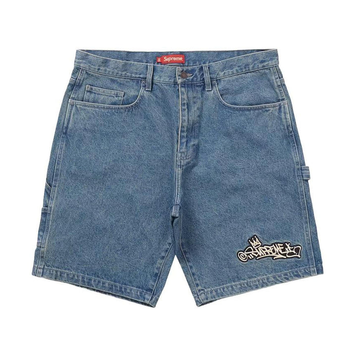 Supreme Handstyle Denim Painter Short 'Blue'