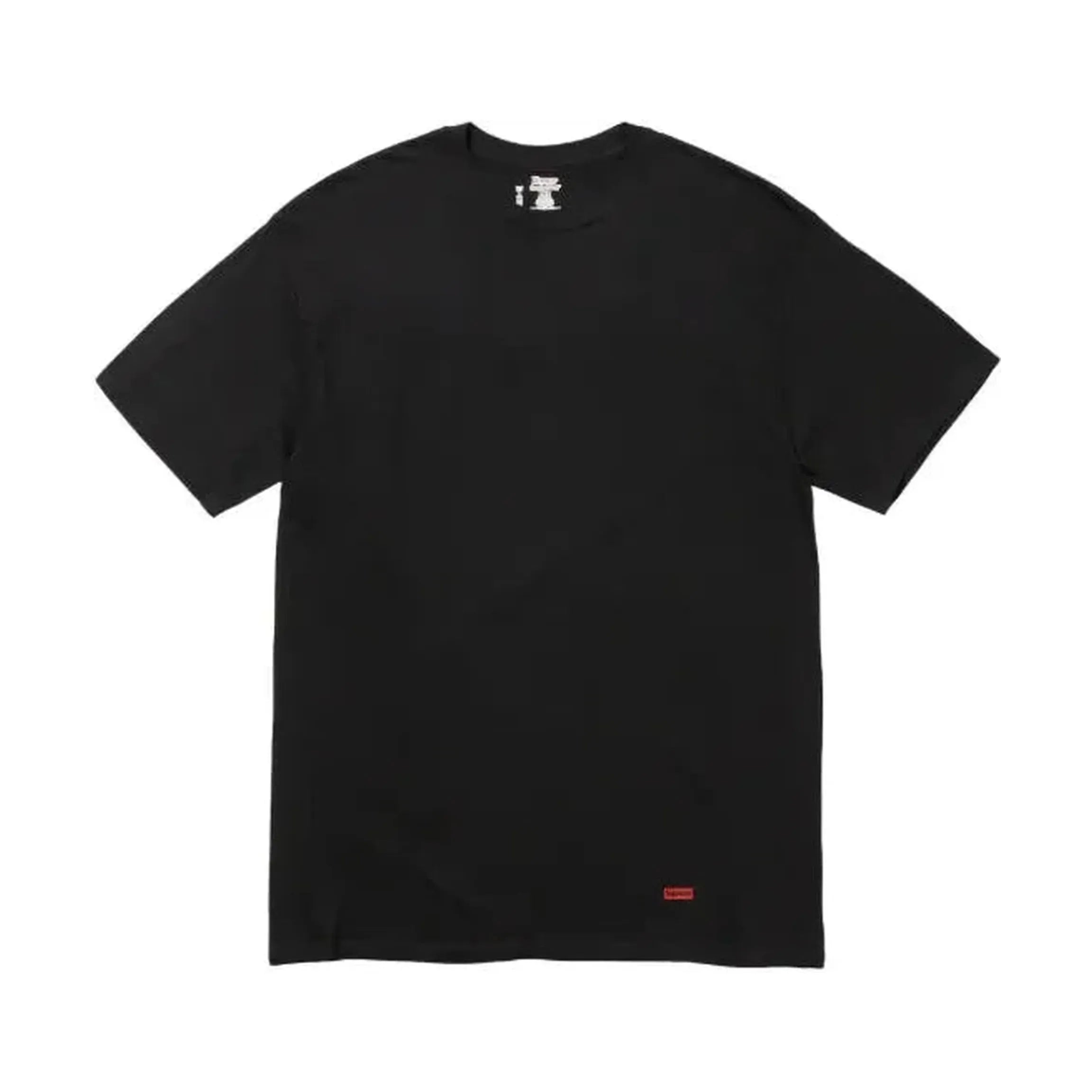 Supreme Hanes Tagless T-Shirts (Pack of 3) Black