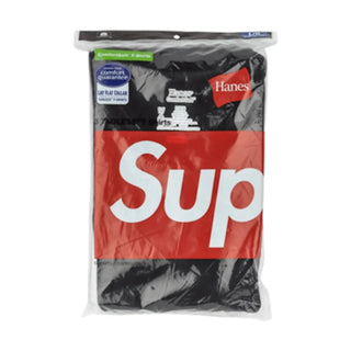 Supreme Hanes Tagless T-Shirts (Pack of 3) Black