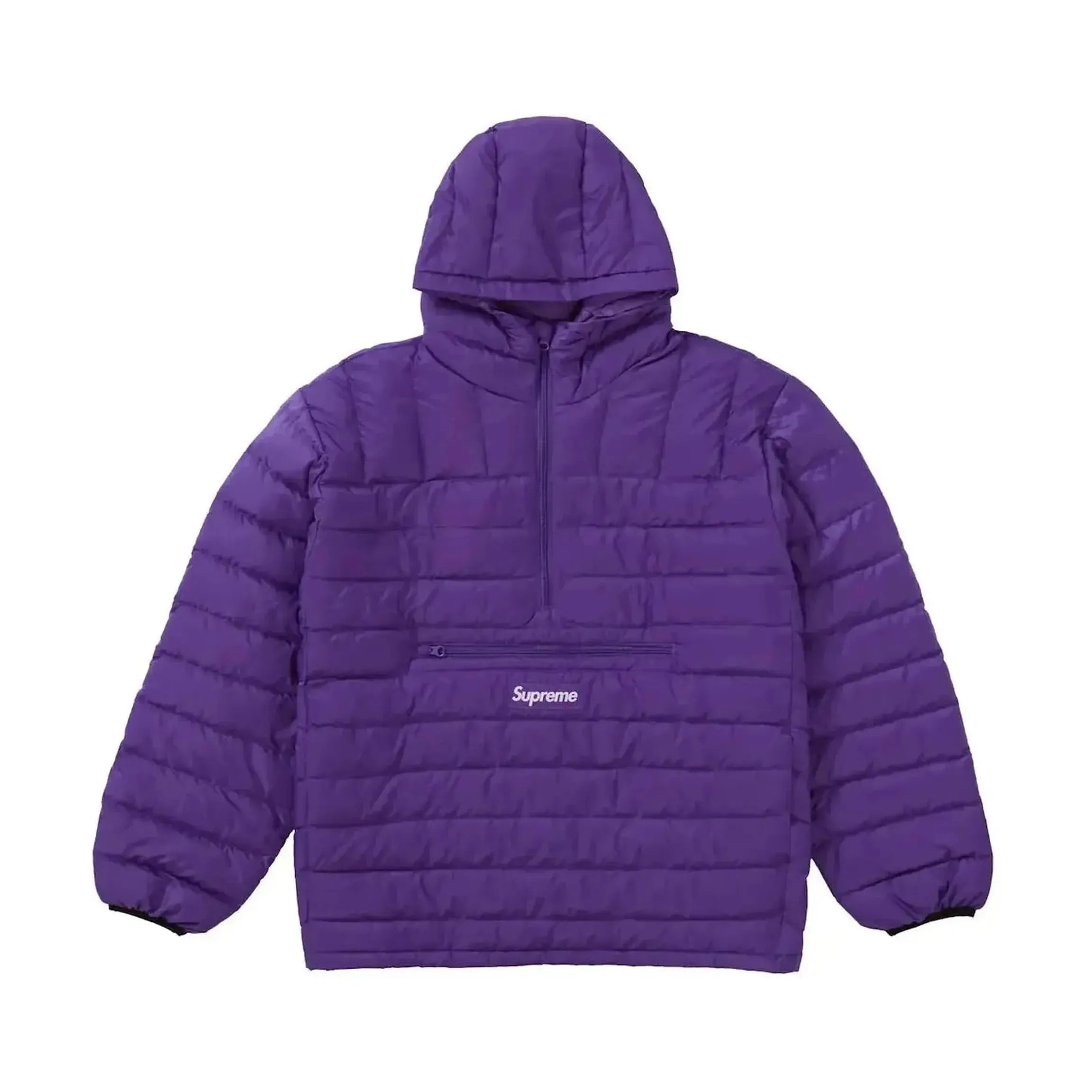 Supreme Micro Down Half Zip Hooded Pullover Purple
