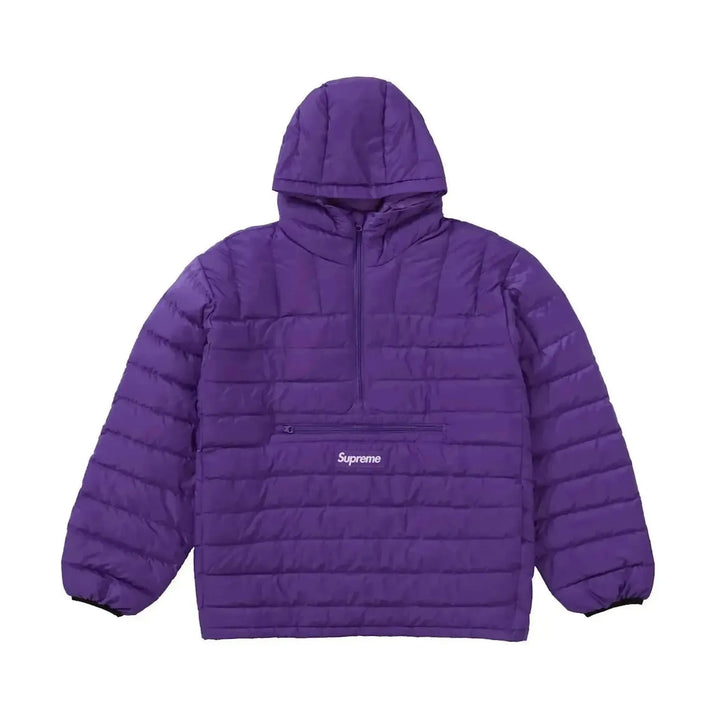 Supreme Micro Down Half Zip Hooded Pullover Purple