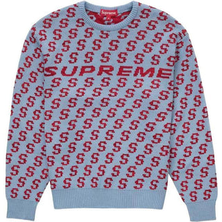 Supreme S Repeat Sweater Light Blue