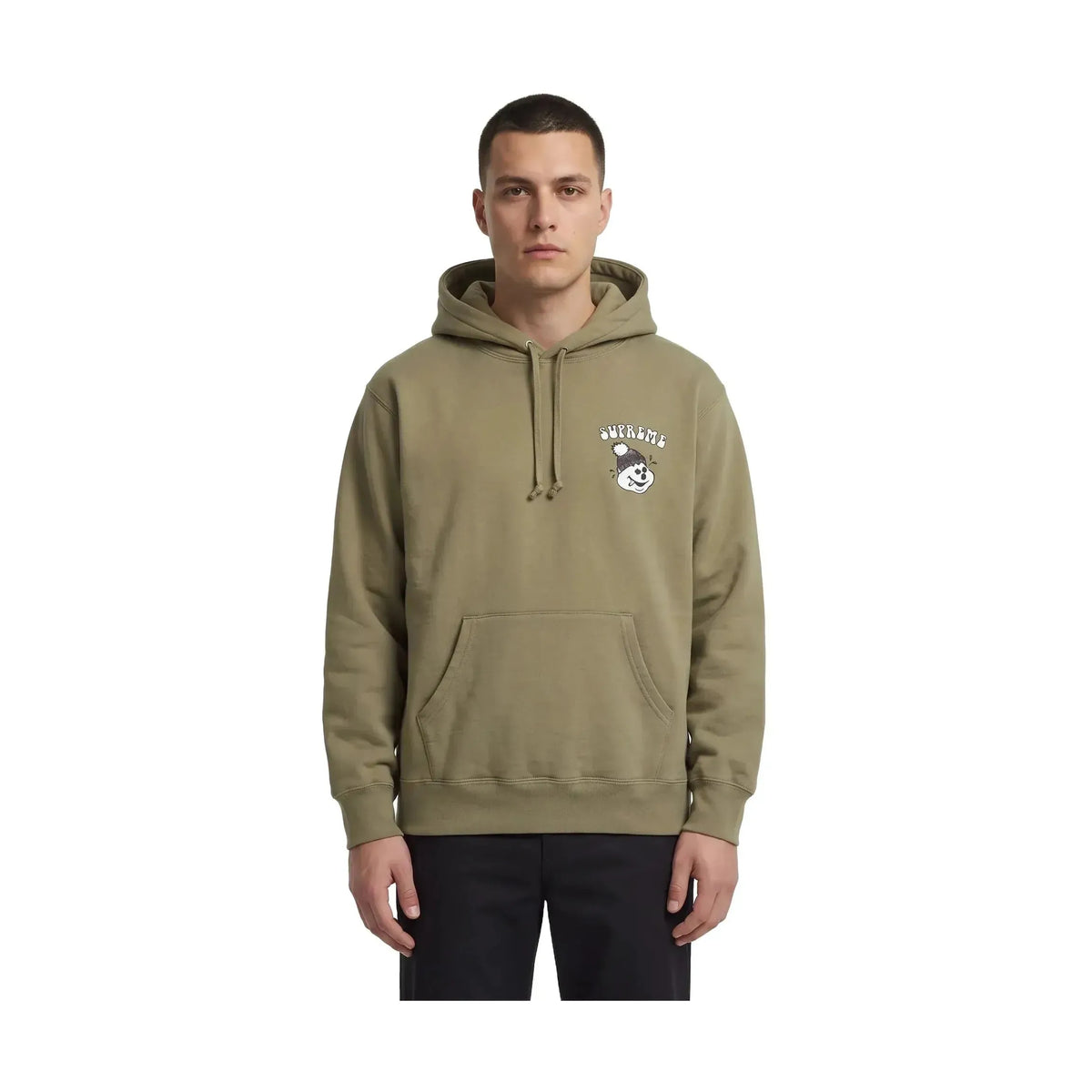 Supreme Snowman Hooded Sweatshirt Light Olive