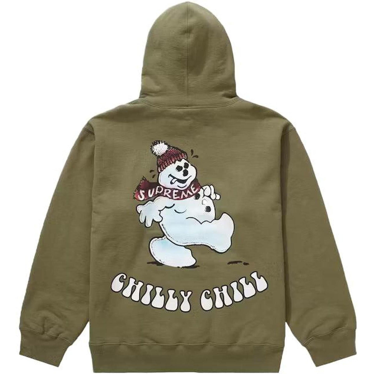 Supreme Snowman Hooded Sweatshirt Light Olive