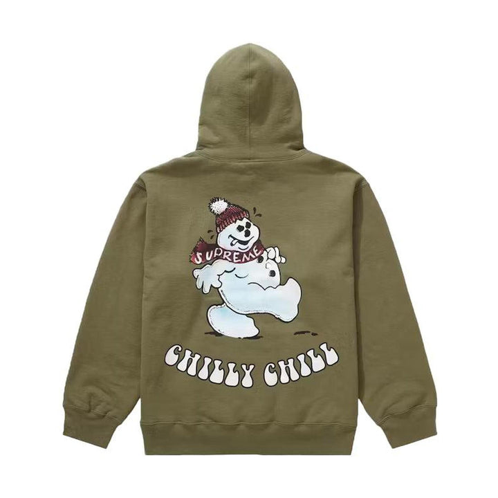 Supreme Snowman Hooded Sweatshirt Light Olive