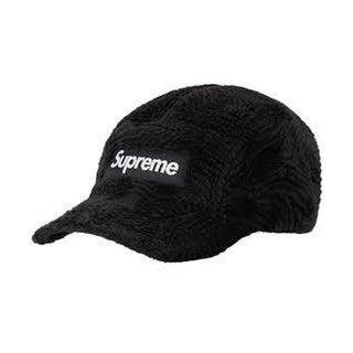 Supreme Swirl Fleece Black Camp Cap