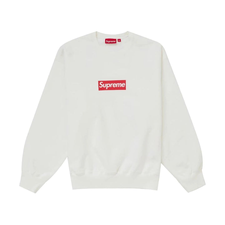 Supreme White Washed Box Logo Crewneck