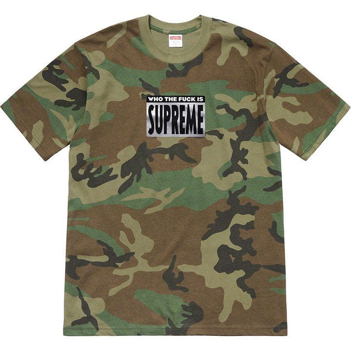 Supreme "Who the Fuck Is Supreme" Tee Camo