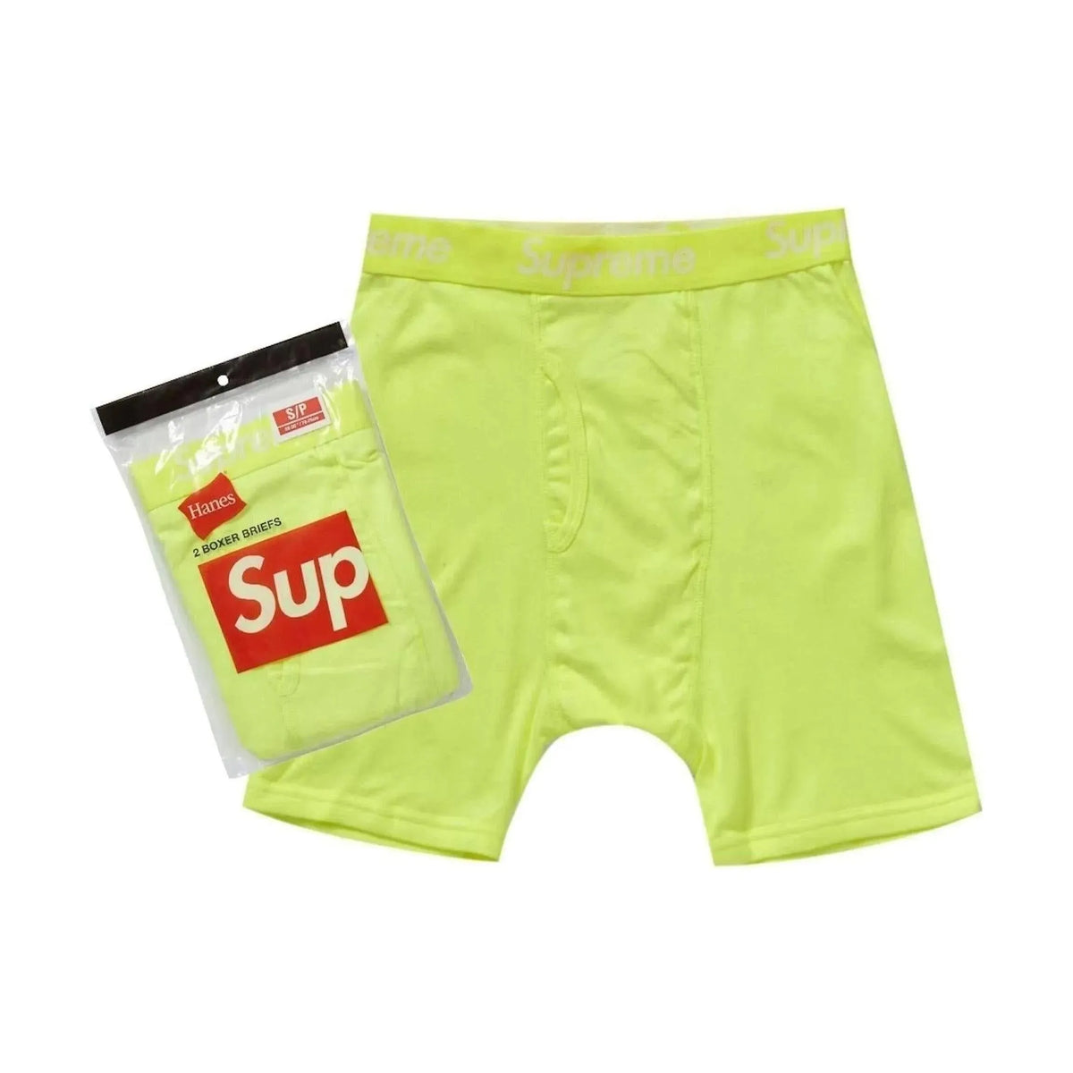Supreme x Hanes Boxer Briefs (2 Pack) Fluorescent yellow Men’s