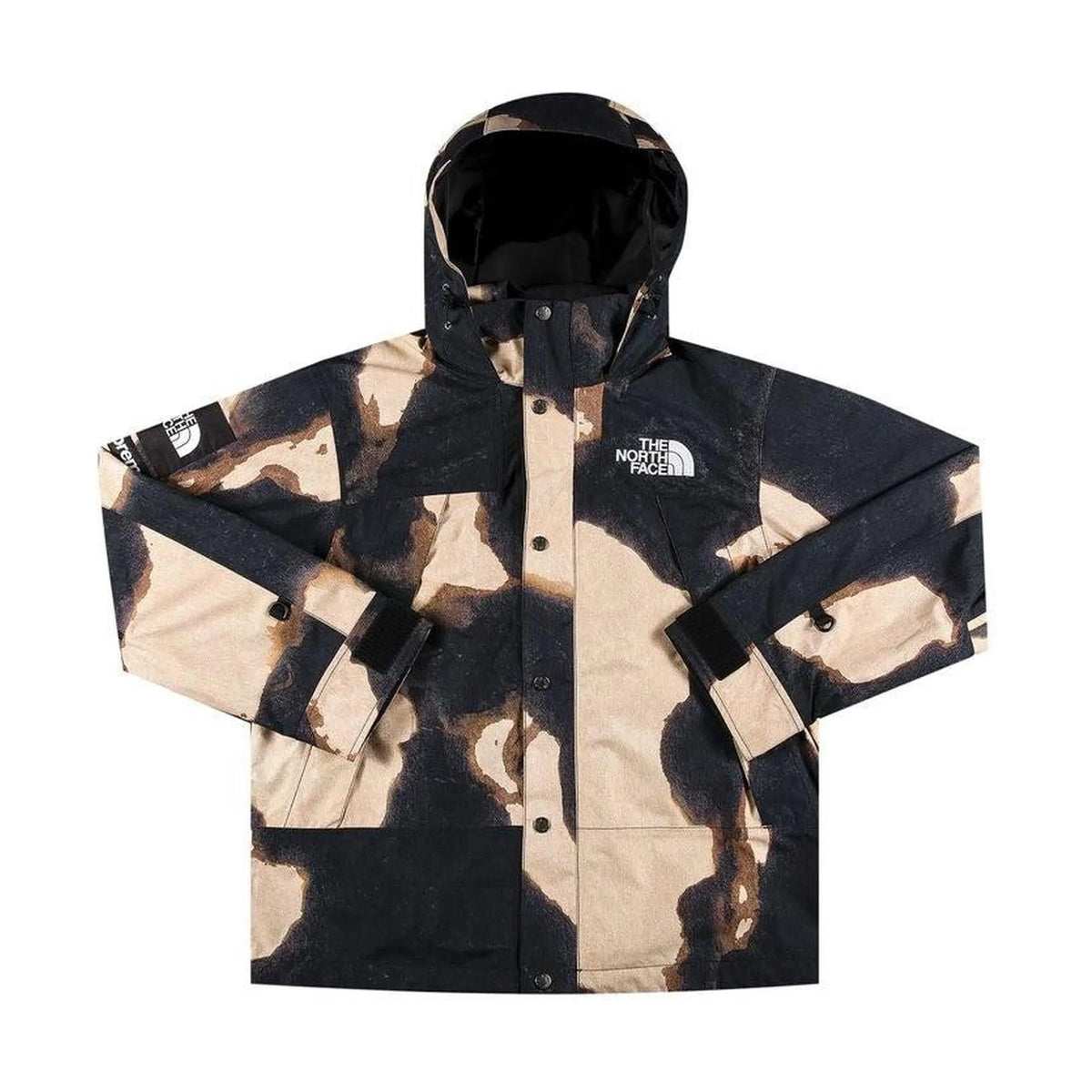 Supreme x The North Face Bleached Denim Print Mountain Jacket 'Black'