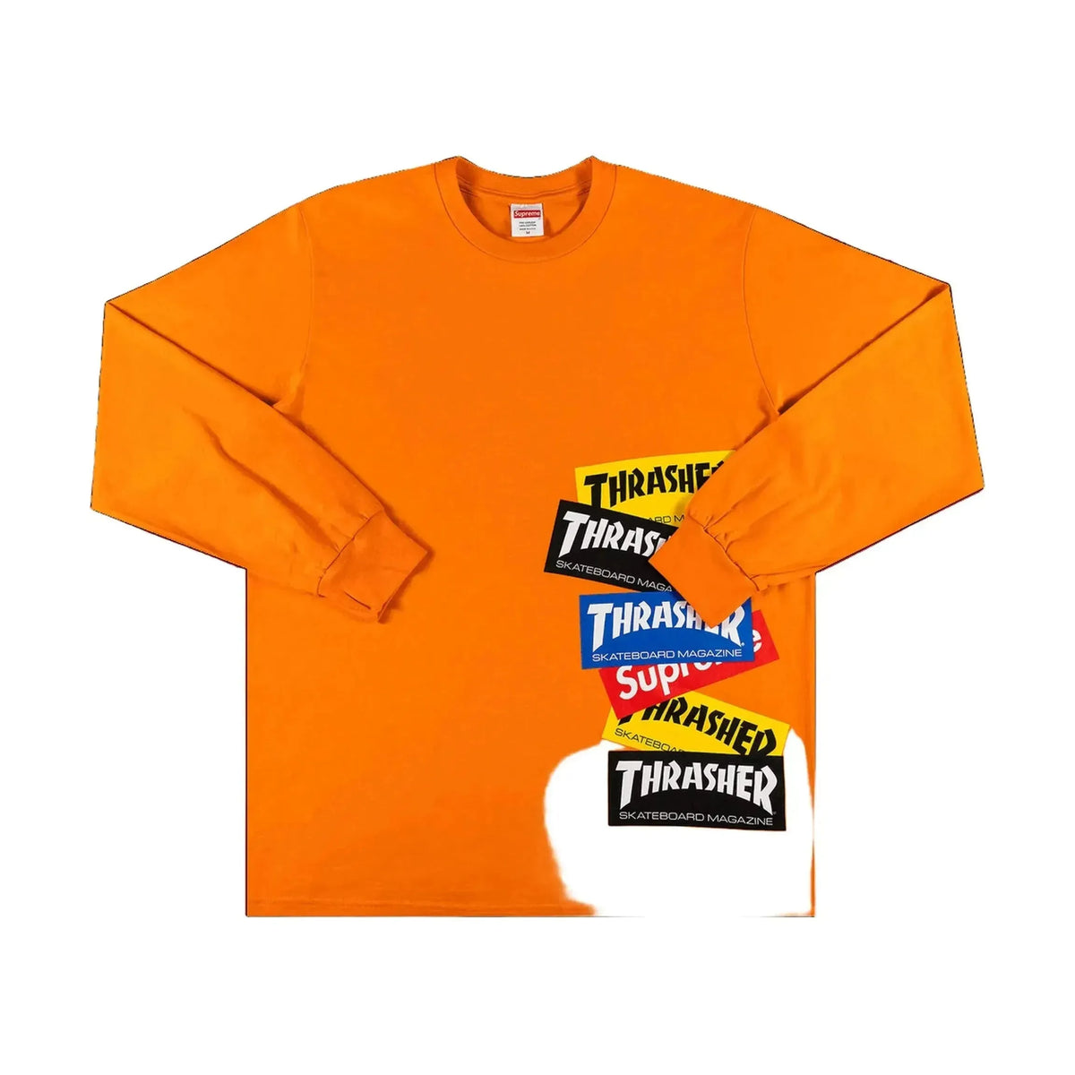 Supreme x Thrasher Multi Logo Long-Sleeve Tee Orange