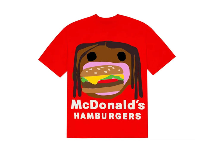 Travis Scott Cactus Plant Flea Market (CPFM) Burger Mouth T-Shirt Red