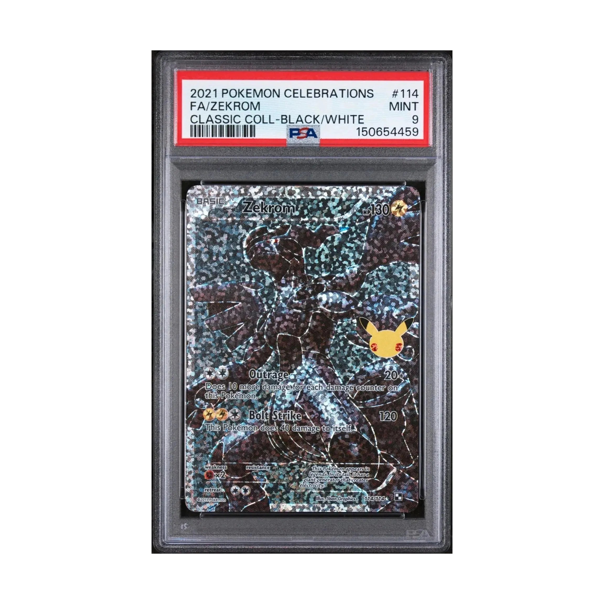 Zekrom 114/114 Full Art - Pokémon Celebrations Classic Collection PSA 9 MINT