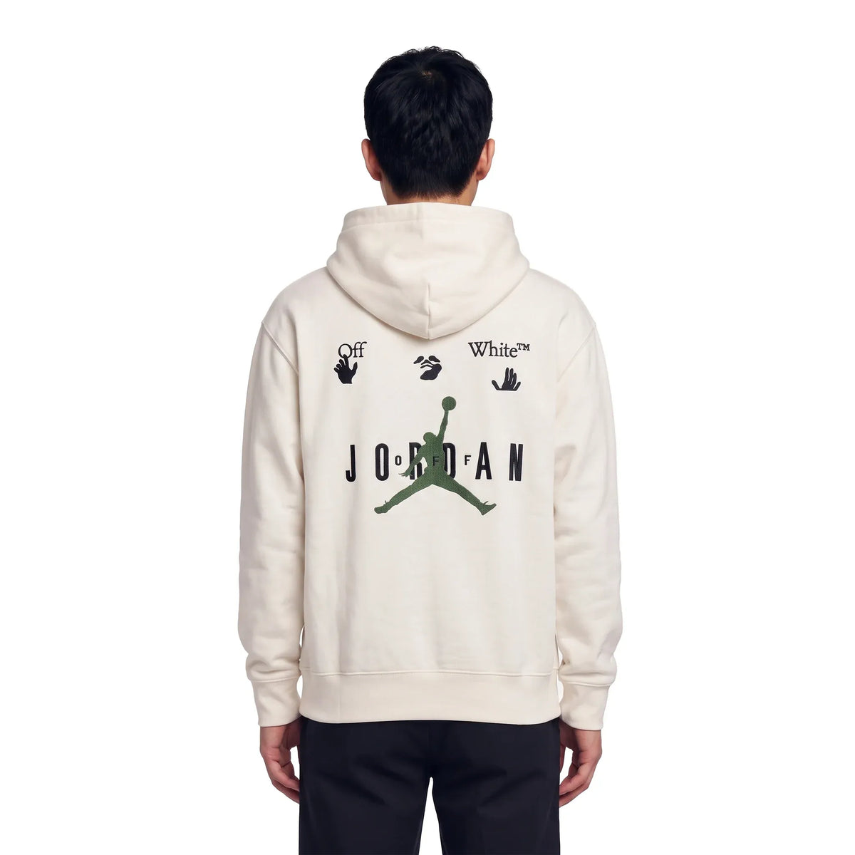 Air Jordan X Off White Logo Print White Hoodie