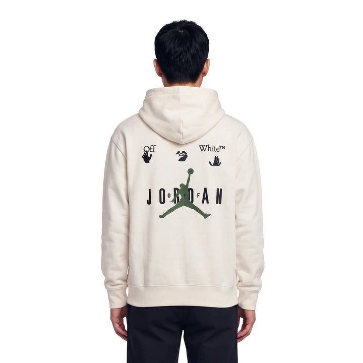 Air Jordan X Off White Logo Print White Hoodie