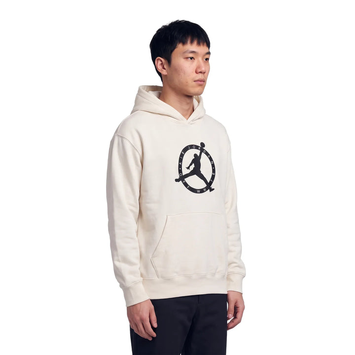Air Jordan X Off White Logo Print White Hoodie