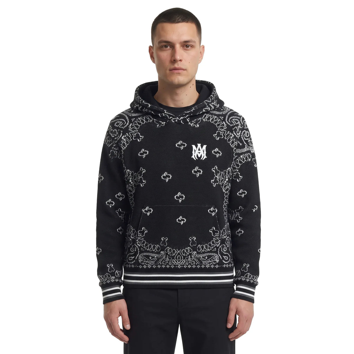 AMIRI Black Bandana B-Ball Hoodie