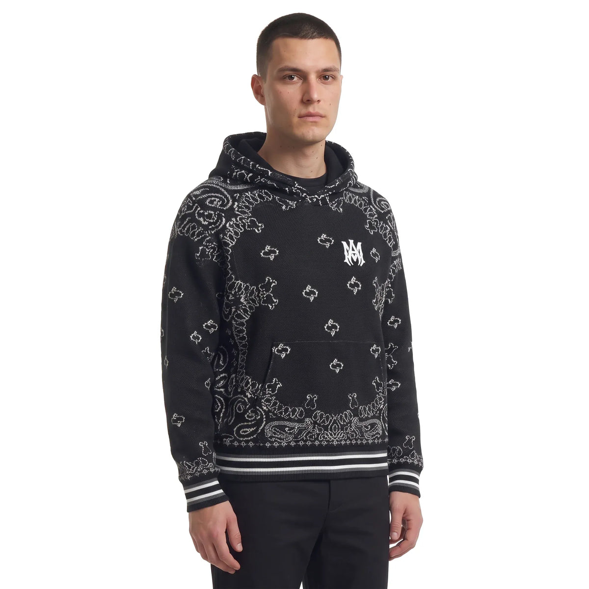 AMIRI Black Bandana B-Ball Hoodie