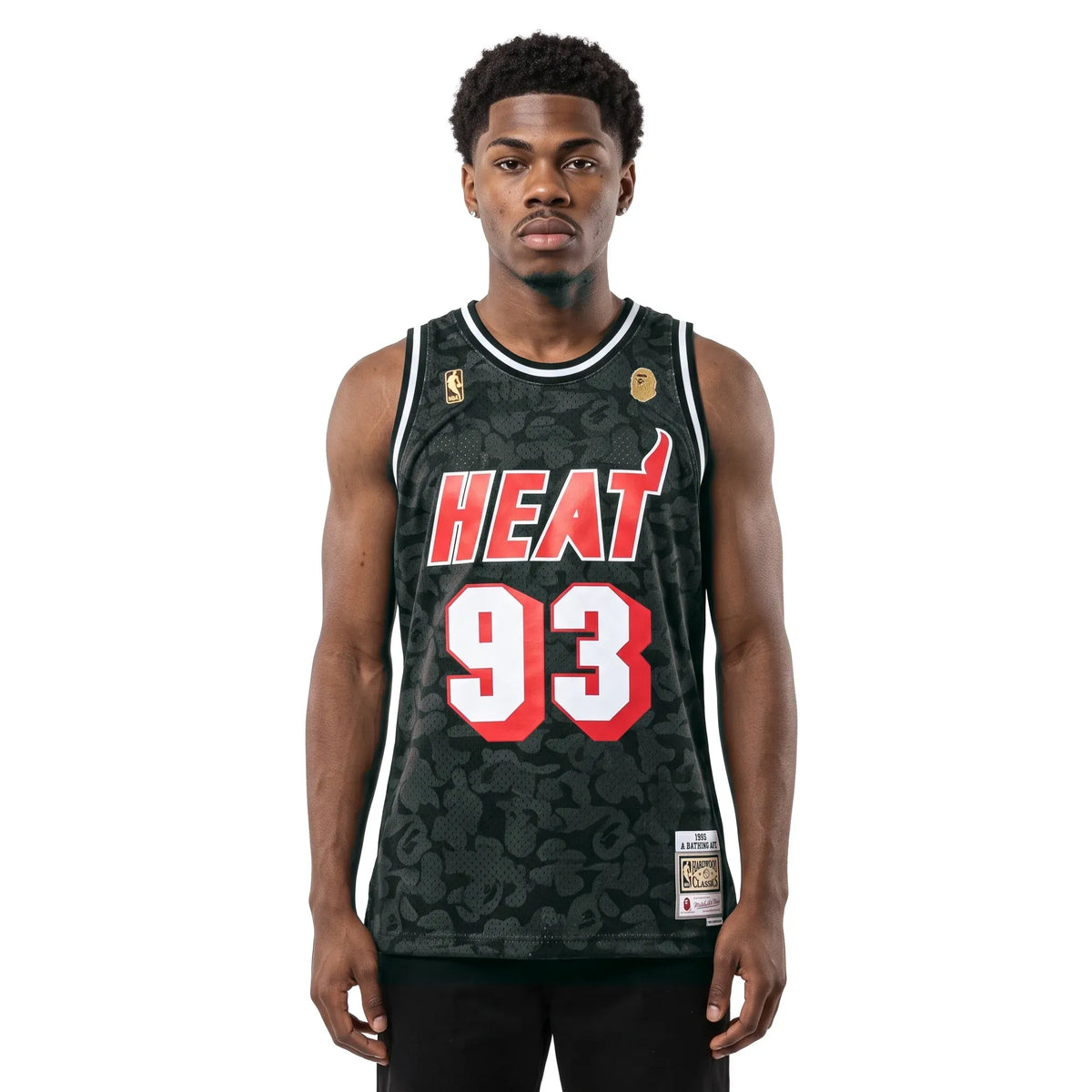 BAPE x Mitchell & Ness Miami Heat Jersey Black