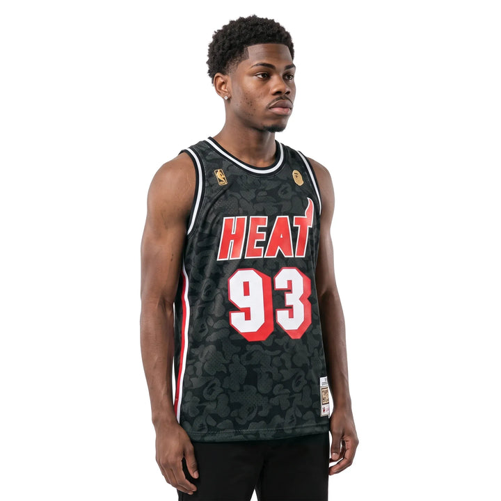 BAPE x Mitchell & Ness Miami Heat Jersey Black