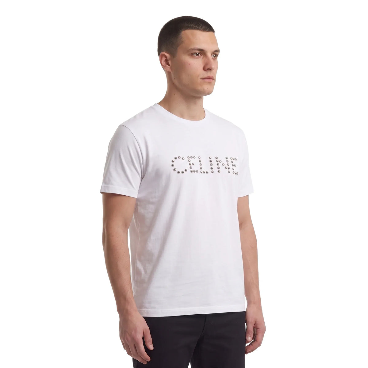 Celine Studded Logo White T-Shirt