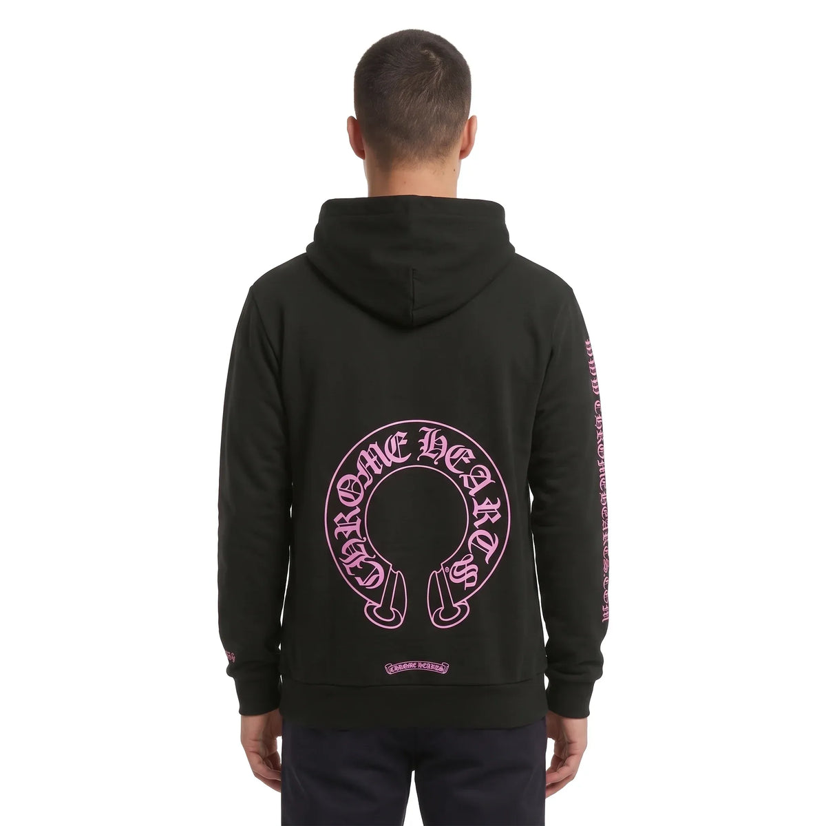 Chrome Hearts Online Exclusive Horse Shoe Hoodie Black/Pink