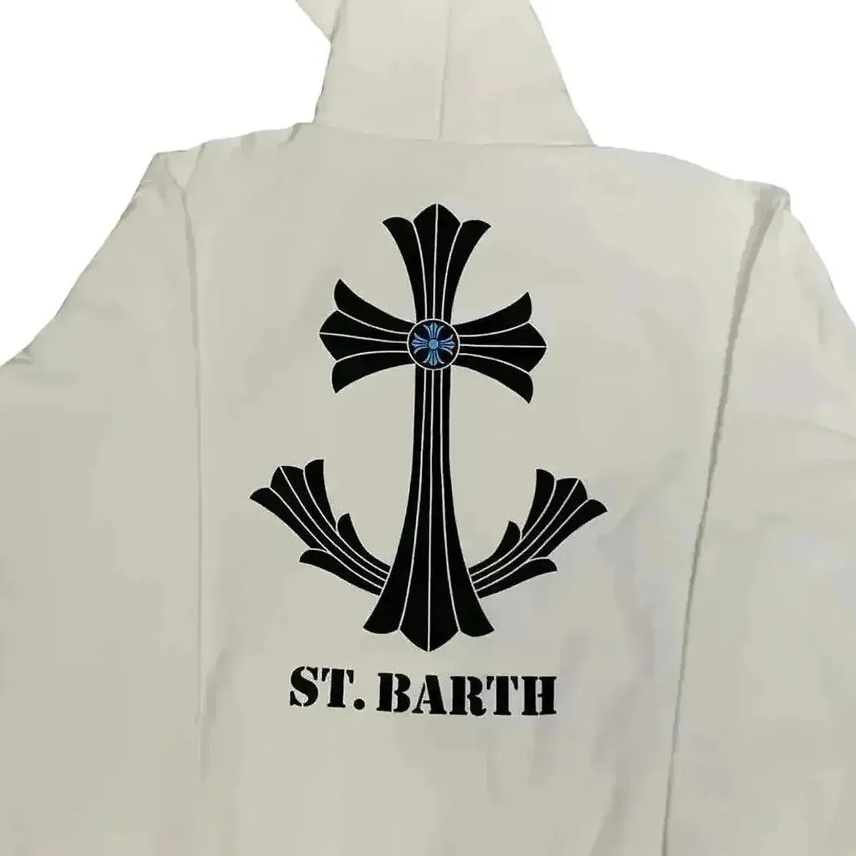 Chrome Hearts St Barth Exclusive Anchor Cross Hoodie White