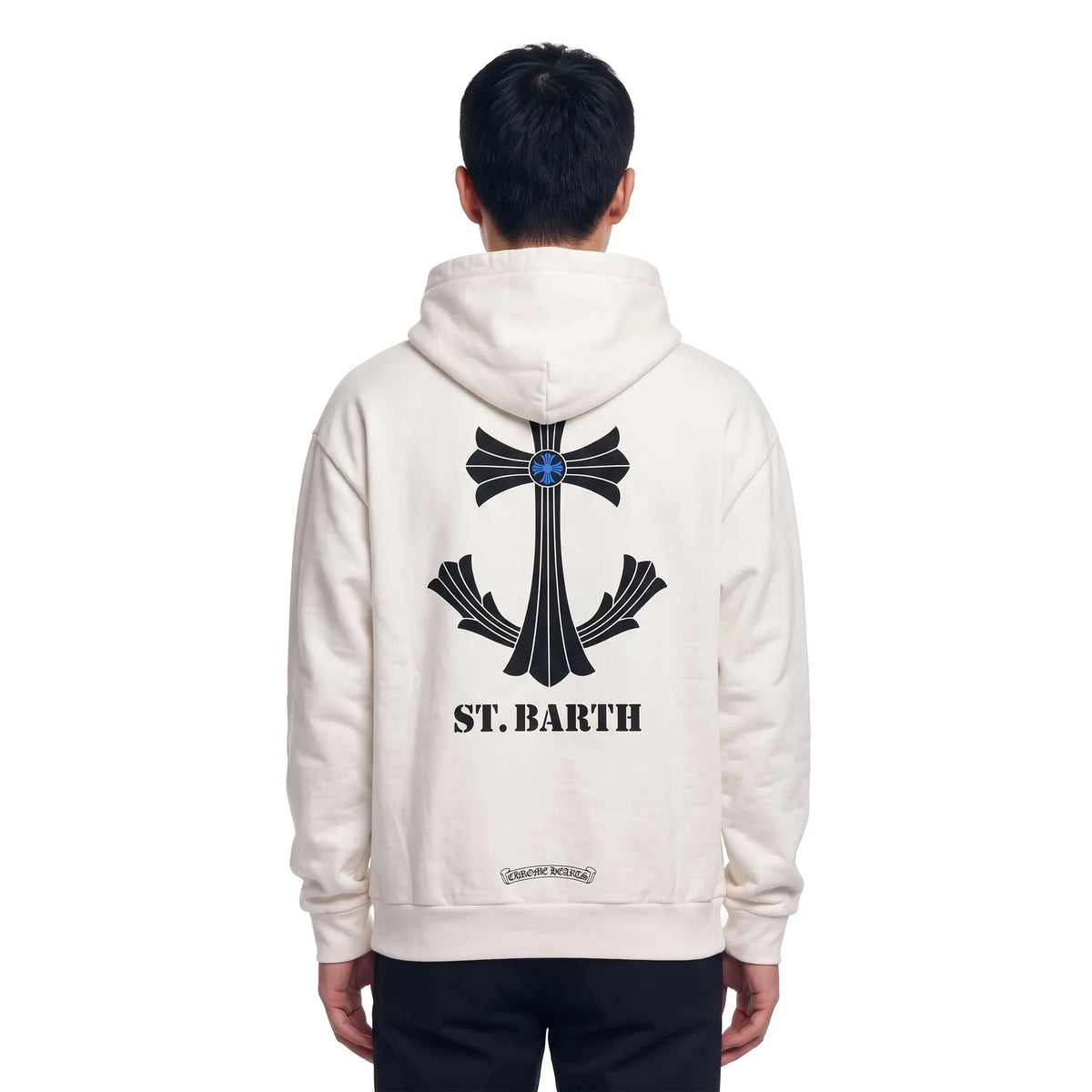 Chrome Hearts St Barth Exclusive Anchor Cross Hoodie White