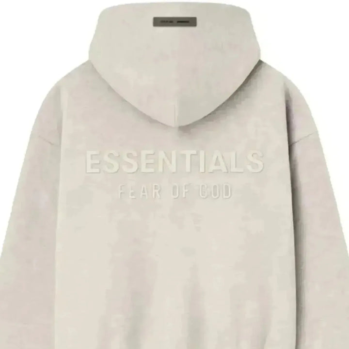Fear of God Essentials Classic Fleece Zip-Up Hoodie Heather Stone