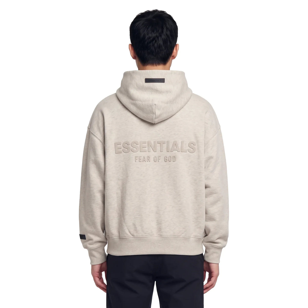 Fear of God Essentials Classic Fleece Zip-Up Hoodie Heather Stone