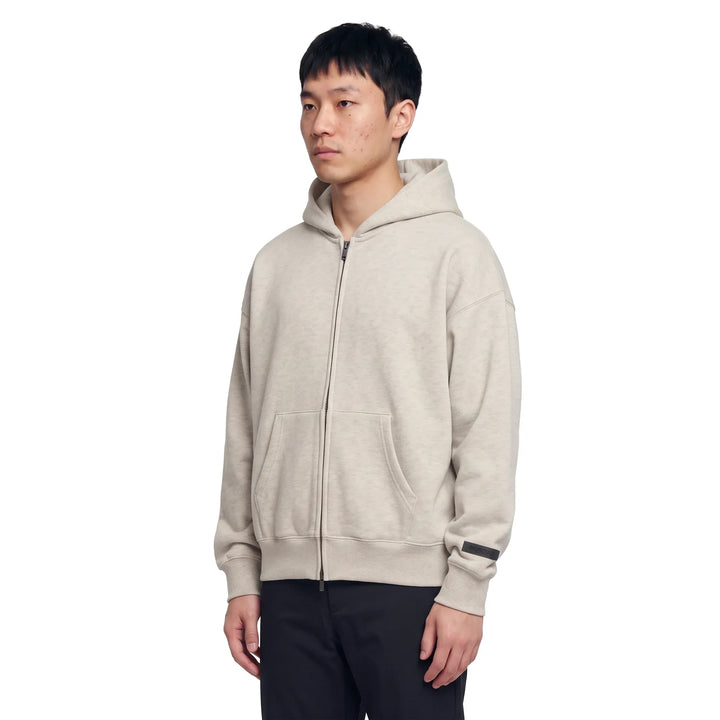 Fear of God Essentials Classic Fleece Zip-Up Hoodie Heather Stone
