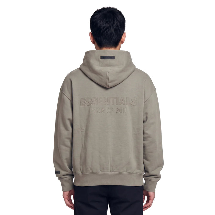 Fear of God Essentials Classic Fleece Zip Up Hoodie Timber