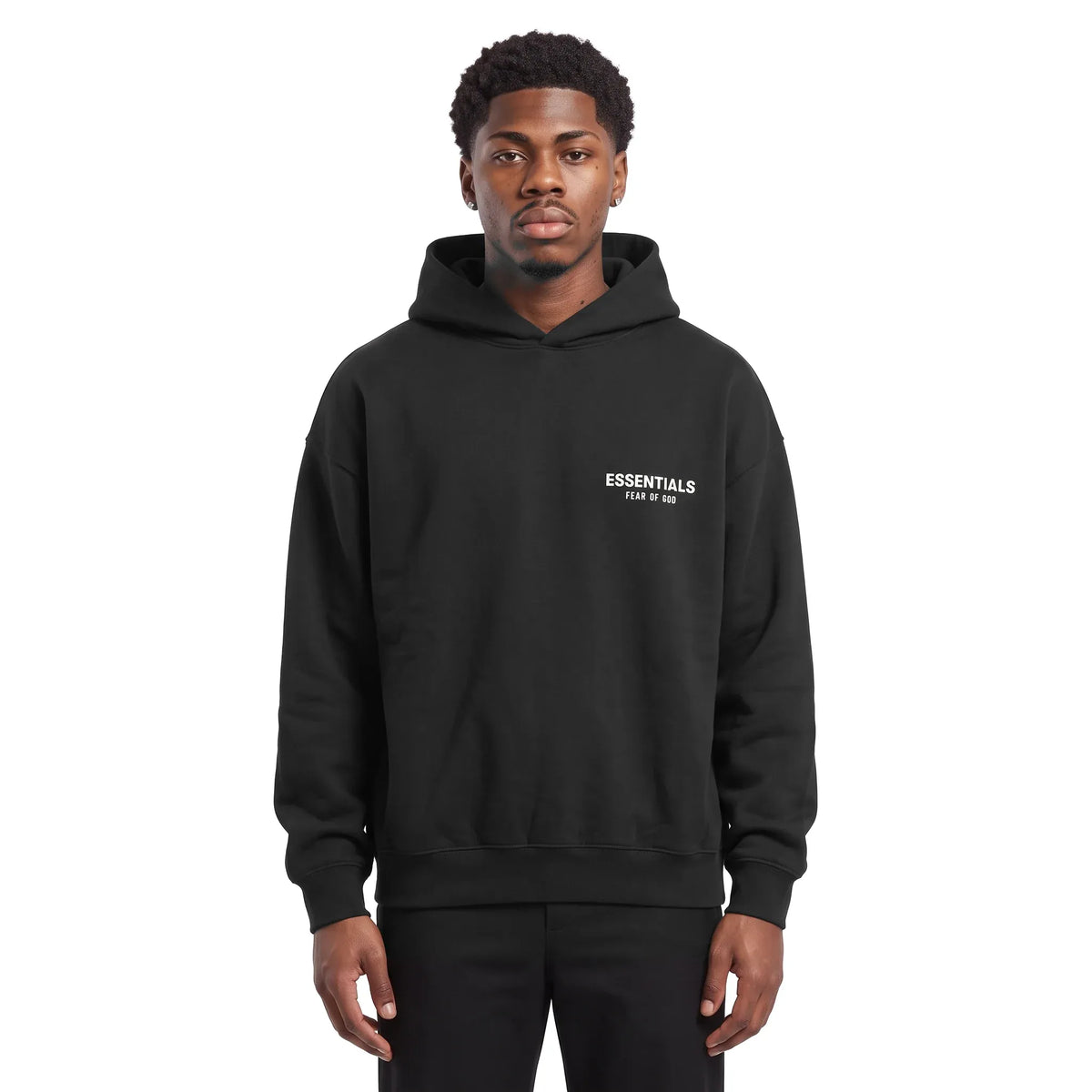 Fear of God Essentials Fleece Hoodie (FW24) Black