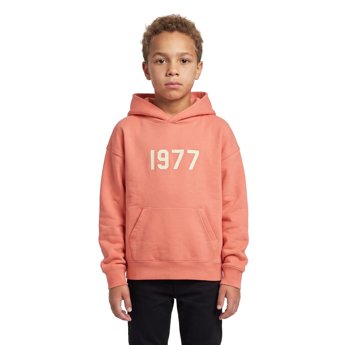 Fear of God Essentials Kids Hoodie 'Coral'