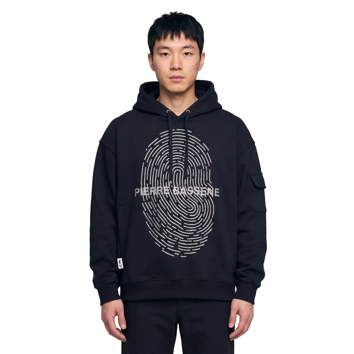 Pierre Bassene World GLITTA Fingerprint Hoodie℗ Black