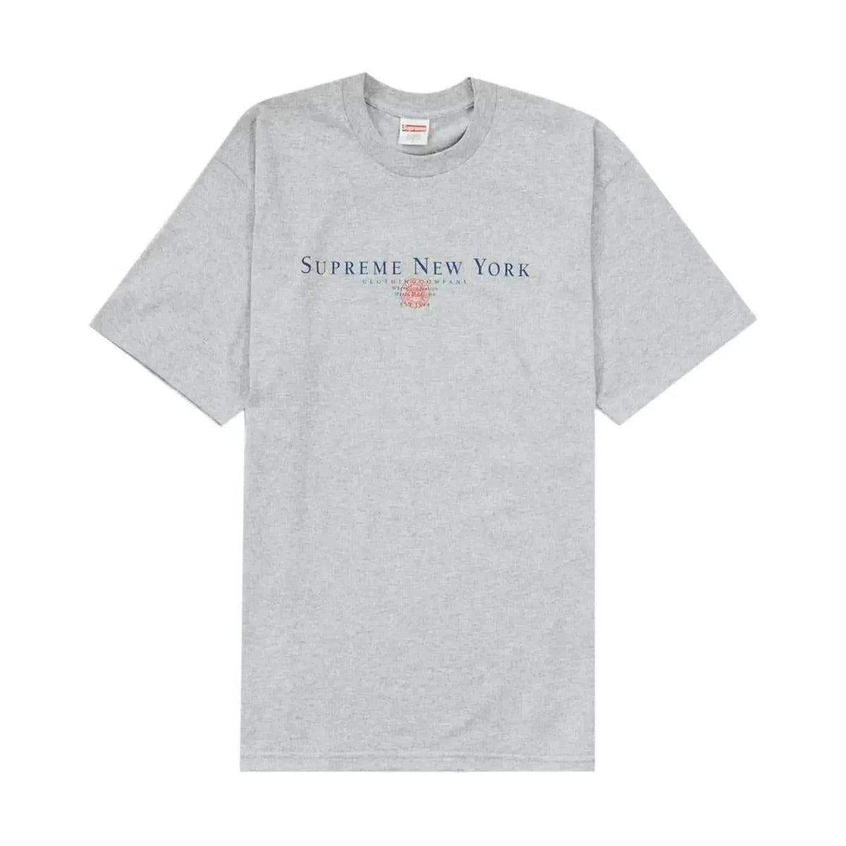 heather grey Supreme Tradition Tee featuring the "Supreme New York"