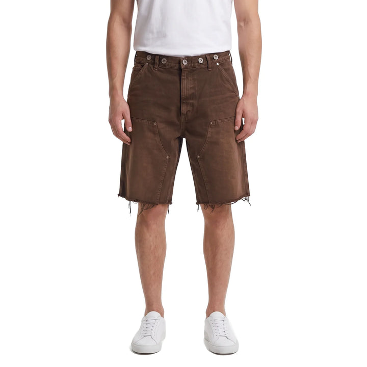 Hellstar Studded Denim Shorts Brown